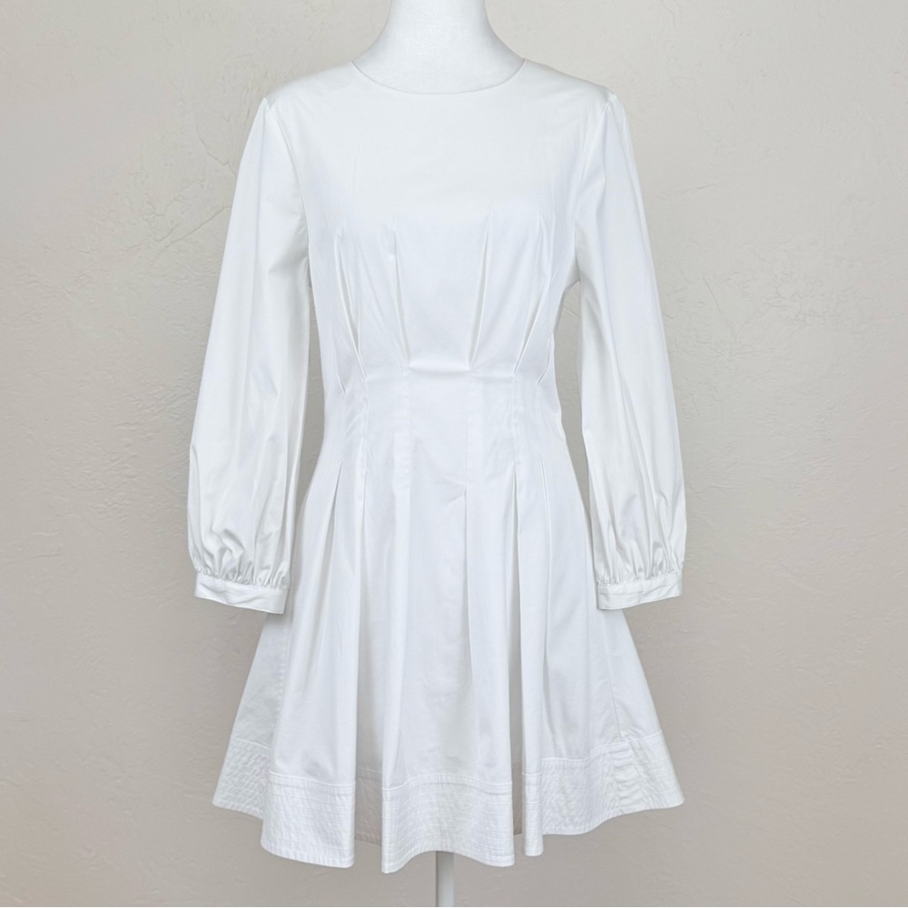 Veronica Beard Torres Corset-Waist Dress White Size 8 $498 MSRP - Picture 9 of 16